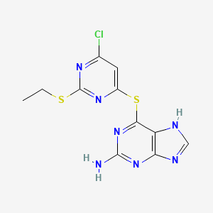 Purine, 2-amino-6-[[6-chloro-2-(ethylthio)-4-pyrimidinyl]thio]-