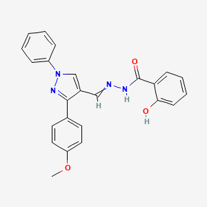 molecular formula C24H20N4O3 B15377492 2-hydroxy-N-[[3-(4-methoxyphenyl)-1-phenylpyrazol-4-yl]methylideneamino]benzamide 