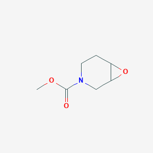 molecular formula C7H11NO3 B15377521 Methyl 7-oxa-3-azabicyclo[4.1.0]heptane-3-carboxylate CAS No. 81396-51-2