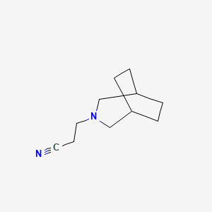 molecular formula C11H18N2 B15377522 3-Azabicyclo[3.2.2]nonane-3-propanenitrile CAS No. 1202-28-4