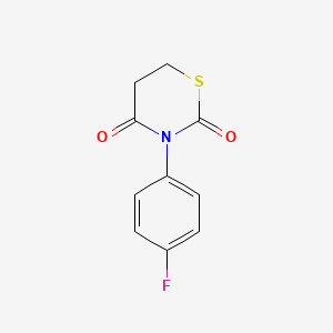 molecular formula C10H8FNO2S B15377526 3-(4-Fluorophenyl)-1,3-thiazinane-2,4-dione CAS No. 78614-33-2