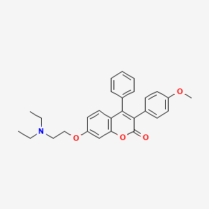 molecular formula C28H29NO4 B15377529 7-[2-(Diethylamino)ethoxy]-3-(4-methoxyphenyl)-4-phenyl-2h-chromen-2-one CAS No. 3450-75-7