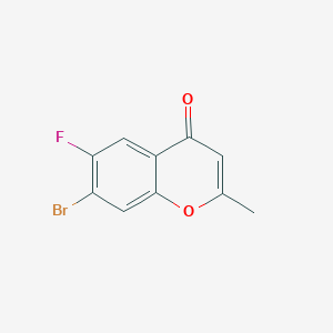 molecular formula C10H6BrFO2 B15377556 7-bromo-6-fluoro-2-methyl-4H-chromen-4-one 