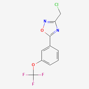 3-(Chloromethyl)-5-[3-(trifluoromethoxy)phenyl]-1,2,4-oxadiazole