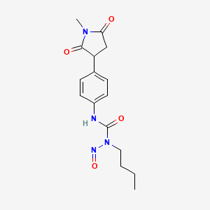 1-Butyl-3-[4-(1-methyl-2,5-dioxopyrrolidin-3-yl)phenyl]-1-nitrosourea