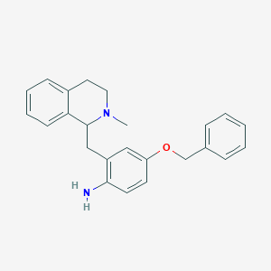 molecular formula C24H26N2O B15377638 2-[(2-methyl-3,4-dihydro-1H-isoquinolin-1-yl)methyl]-4-phenylmethoxyaniline CAS No. 15523-84-9