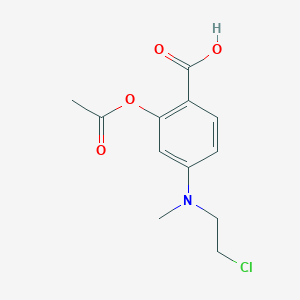 2-(Acetyloxy)-4-[(2-chloroethyl)(methyl)amino]benzoic acid