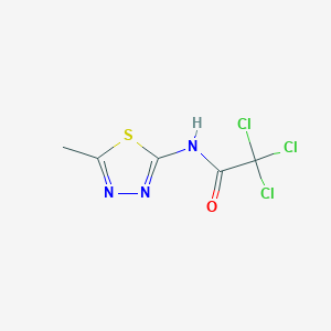 molecular formula C5H4Cl3N3OS B15377695 2,2,2-Trichloro-n-(5-methyl-1,3,4-thiadiazol-2-yl)acetamide CAS No. 21521-89-1