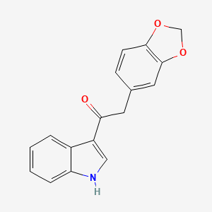 molecular formula C17H13NO3 B15377715 2-(1,3-Benzodioxol-5-yl)-1-(1h-indol-3-yl)ethanone CAS No. 93325-40-7