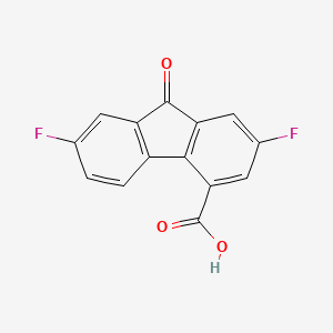 molecular formula C14H6F2O3 B15377731 2,7-Difluoro-9-oxo-9h-fluorene-4-carboxylic acid CAS No. 2841-38-5