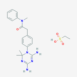 2-[4-(4,6-diamino-2,2-dimethyl-1,3,5-triazin-1-yl)phenyl]-N-methyl-N-phenylacetamide;ethanesulfonic acid