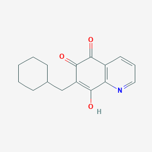 molecular formula C16H17NO3 B15377747 7-(Cyclohexylmethyl)-8-hydroxyquinoline-5,6-dione CAS No. 35073-58-6