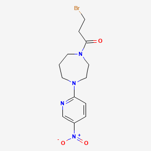 molecular formula C13H17BrN4O3 B15377758 3-Bromo-1-[4-(5-nitropyridin-2-yl)-1,4-diazepan-1-yl]propan-1-one CAS No. 646455-86-9