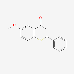 molecular formula C16H12O2S B15377768 6-methoxy-2-phenyl-4H-thiochromen-4-one CAS No. 789-98-0