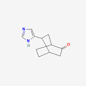 molecular formula C11H14N2O B15377781 5-(1H-imidazol-5-yl)bicyclo[2.2.2]octan-2-one CAS No. 65137-65-7