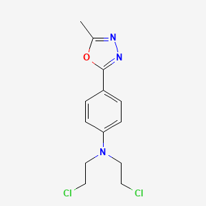 molecular formula C13H15Cl2N3O B15377811 n,n-Bis(2-chloroethyl)-4-(5-methyl-1,3,4-oxadiazol-2-yl)aniline CAS No. 16956-49-3