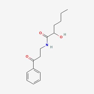 2-hydroxy-N-(3-oxo-3-phenylpropyl)hexanamide