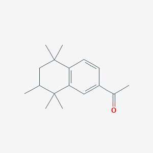 molecular formula C17H24O B15377829 1-(5,5,7,8,8-Pentamethyl-5,6,7,8-tetrahydronaphthalen-2-yl)ethanone CAS No. 27413-61-2