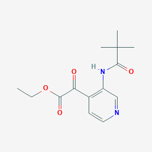 Ethyl 2-oxo-2-(3-(pivalamido)pyridin-4-yl)acetate