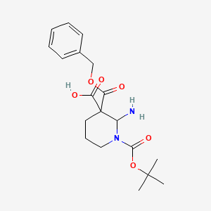 2-Amino-1-[(2-methylpropan-2-yl)oxycarbonyl]-3-phenylmethoxycarbonylpiperidine-3-carboxylic acid