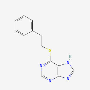 6-[(2-phenylethyl)sulfanyl]-9H-purine