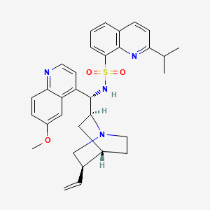 2-Isopropyl-N-((S)-(6-methoxyquinolin-4-yl)((1S,2S,4S,5R)-5-vinylquinuclidin-2-yl)methyl)quinoline-8-sulfonamide