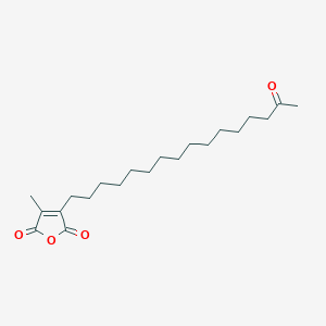 molecular formula C21H34O4 B15377926 3-Methyl-4-(15-oxohexadecyl)furan-2,5-dione CAS No. 71595-42-1