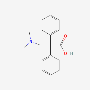 molecular formula C17H19NO2 B15377957 3-(Dimethylamino)-2,2-diphenylpropanoic acid CAS No. 5442-89-7