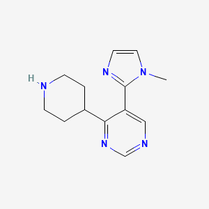 molecular formula C13H17N5 B15377965 5-(1-Methyl-1H-imidazol-2-yl)-4-piperidin-4-yl-pyrimidine 