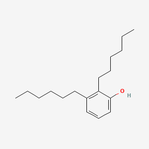 molecular formula C18H30O B15378006 Phenol, dihexyl- CAS No. 73986-84-2