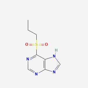 molecular formula C8H10N4O2S B15378032 Purine, 6-(propylsulfonyl)- CAS No. 82499-12-5