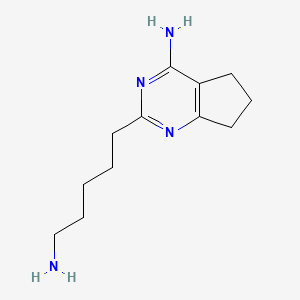 molecular formula C12H20N4 B15378033 2-(5-aminopentyl)-6,7-dihydro-5H-cyclopenta[d]pyrimidin-4-amine CAS No. 21543-30-6