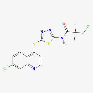 N1-(5-[(7-Chloro-4-quinolyl)thio]-1,3,4-thiadiazol-2-YL)-3-chloro-2,2-dimethylpropanamide