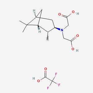 2-[carboxymethyl-[(1R,2R,3R,5S)-2,6,6-trimethyl-3-bicyclo[3.1.1]heptanyl]amino]acetic acid;2,2,2-trifluoroacetic acid