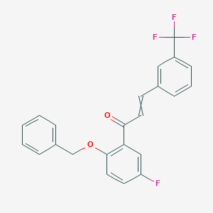 1-(5-Fluoro-2-phenylmethoxyphenyl)-3-[3-(trifluoromethyl)phenyl]prop-2-en-1-one