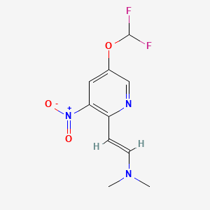 2-(5-(Difluoromethoxy)-3-nitropyridin-2-yl)-N,N-dimethylethen-1-amine