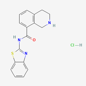 molecular formula C17H16ClN3OS B15378132 N-(Benzo[d]thiazol-2-yl)-1,2,3,4-tetrahydroisoquinoline-8-carboxamide hydrochloride 