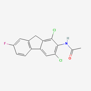 molecular formula C15H10Cl2FNO B15378137 n-(1,3-Dichloro-7-fluoro-9h-fluoren-2-yl)acetamide CAS No. 1645-33-6