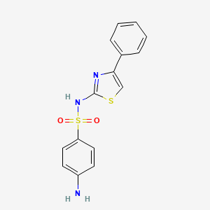 molecular formula C15H13N3O2S2 B15378160 4-Amino-N-(4-phenyl-1,3-thiazol-2-yl)benzenesulfonamide CAS No. 37615-03-5