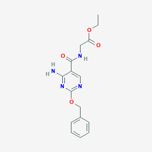 Ethyl n-{[4-amino-2-(benzyloxy)pyrimidin-5-yl]carbonyl}glycinate