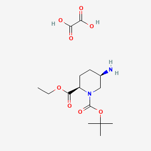 1-(tert-Butyl) 2-ethyl (2R,5R)-5-aminopiperidine-1,2-dicarboxylate oxalate