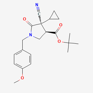 tert-Butyl (3R,4S)-4-cyano-4-cyclopropyl-1-(4-methoxybenzyl)-5-oxopyrrolidine-3-carboxylate