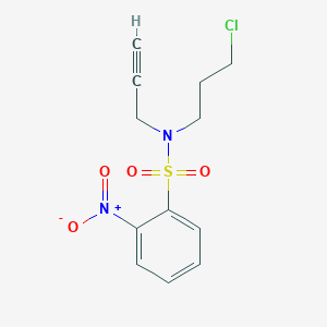 molecular formula C12H13ClN2O4S B15378188 N-(3-chloropropyl)-2-nitro-N-(prop-2-ynyl)benzenesulfonamide 