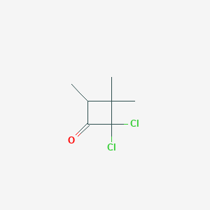 molecular formula C7H10Cl2O B15378236 2,2-Dichloro-3,3,4-trimethylcyclobutan-1-one CAS No. 68212-49-7