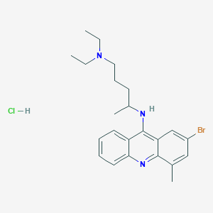 molecular formula C23H31BrClN3 B15378282 Acridine, 2-bromo-9-[(4-diethylamino-1-methylbutyl)amino]-4-methyl-, hydrochloride CAS No. 5438-93-7