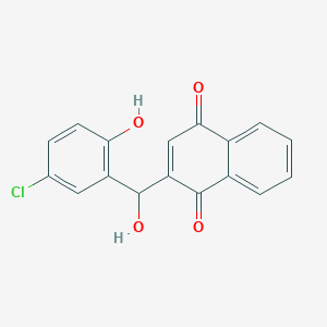 molecular formula C17H11ClO4 B15378349 2-[(5-Chloro-2-hydroxyphenyl)-hydroxymethyl]naphthalene-1,4-dione CAS No. 6629-24-9