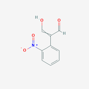 molecular formula C9H7NO4 B15378369 3-Hydroxy-2-(2-nitrophenyl)prop-2-enal 