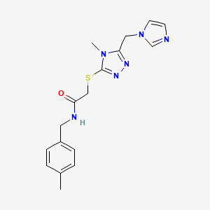 2-((5-((1H-imidazol-1-yl)methyl)-4-methyl-4H-1,2,4-triazol-3-yl)thio)-N-(4-methylbenzyl)acetamide