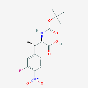 (2R,3S)-2-((tert-Butoxycarbonyl)amino)-3-(3-fluoro-4-nitrophenyl)butanoic acid