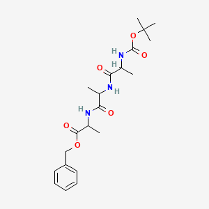 molecular formula C21H31N3O6 B15378446 Benzyl 2-[2-[2-[(2-methylpropan-2-yl)oxycarbonylamino]propanoylamino]propanoylamino]propanoate CAS No. 18671-06-2